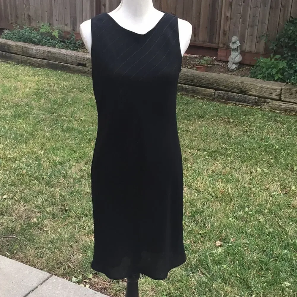 Norton Mcnaughton Petites Black Sleeveless Slip on Dress Women's Size 6